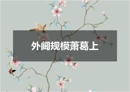 外阃规模萧葛上