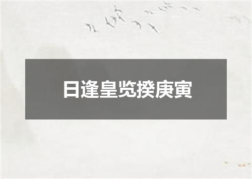 日逢皇览揆庚寅