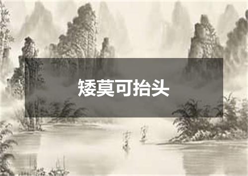 矮莫可抬头