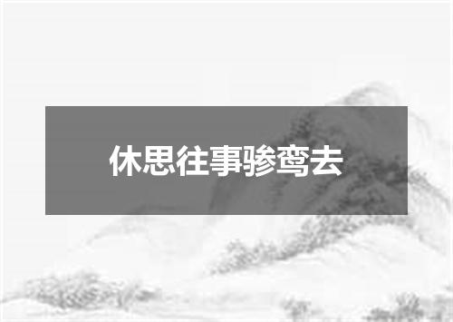 休思往事骖鸾去