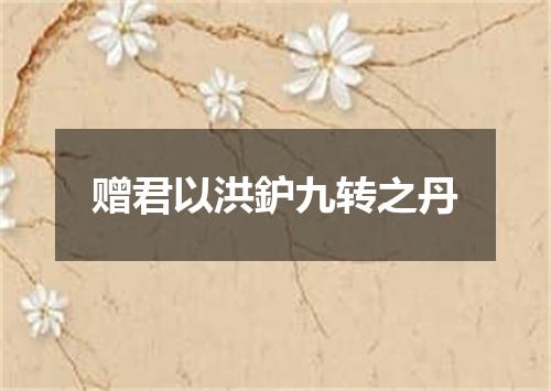 赠君以洪鈩九转之丹