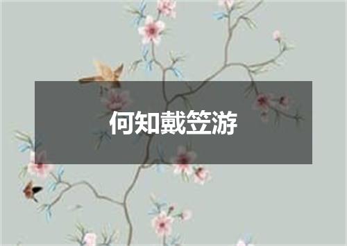何知戴笠游