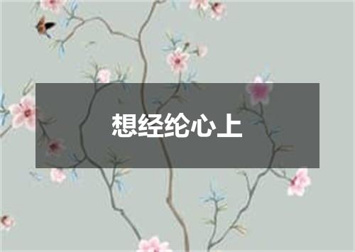 想经纶心上