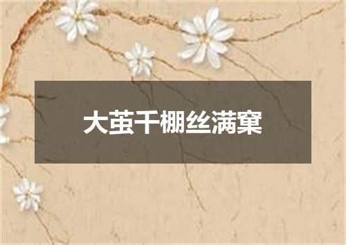 大茧千棚丝满窠