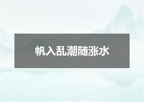 帆入乱潮随涨水