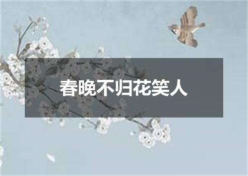 春晚不归花笑人