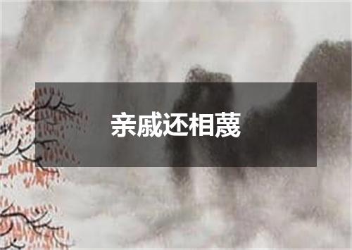 亲戚还相蔑
