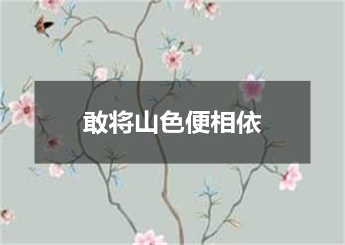 敢将山色便相依
