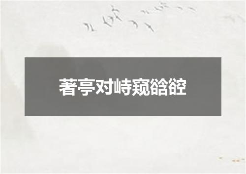 著亭对峙窥谽谾