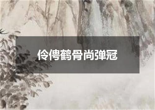 伶俜鹤骨尚弹冠