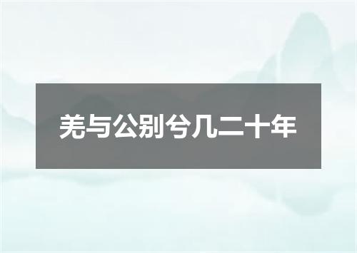 羌与公别兮几二十年