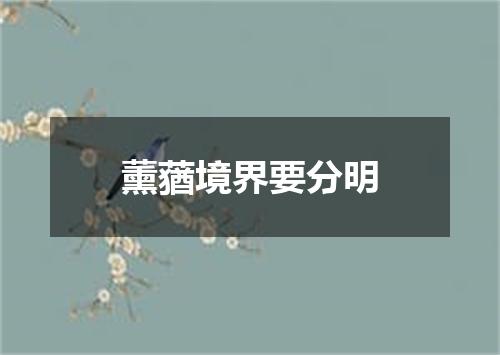 薰蕕境界要分明