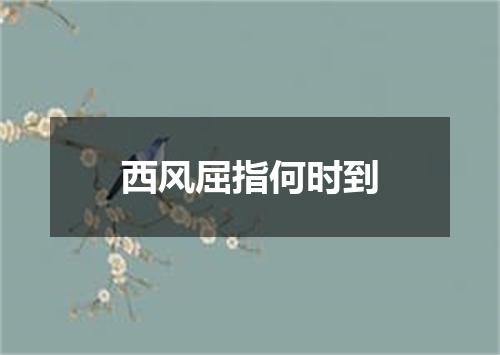 西风屈指何时到