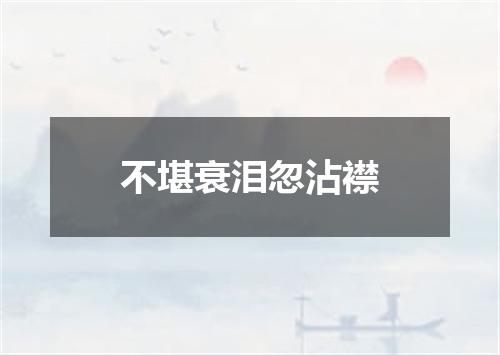不堪衰泪忽沾襟