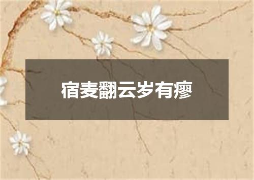 宿麦翻云岁有瘳