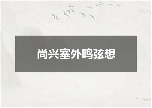 尚兴塞外鸣弦想