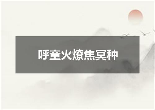 呼童火燎焦冥种