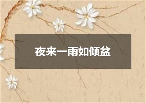 夜来一雨如倾盆