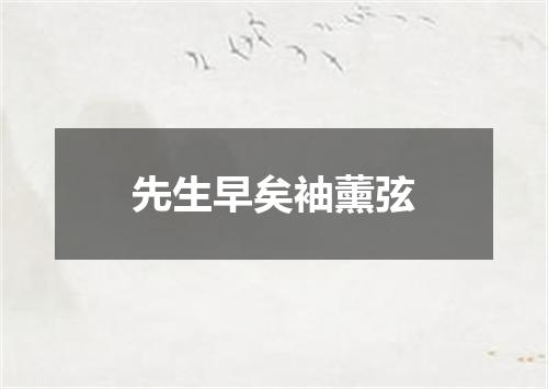 先生早矣袖薰弦