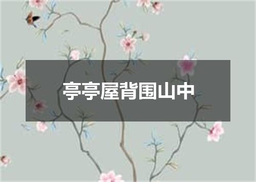 亭亭屋背围山中