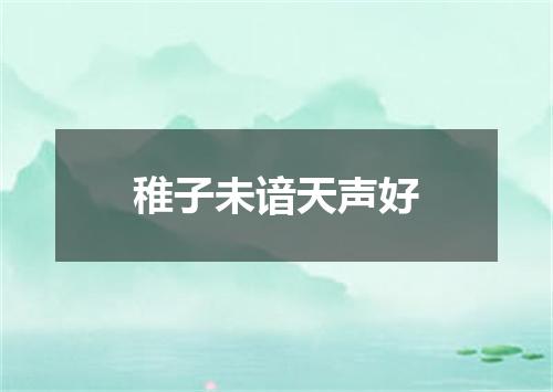 稚子未谙天声好