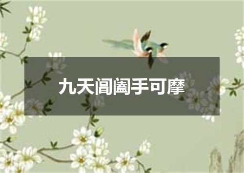 九天阊阖手可摩