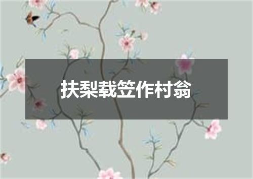 扶梨载笠作村翁