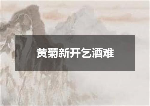 黄菊新开乞酒难