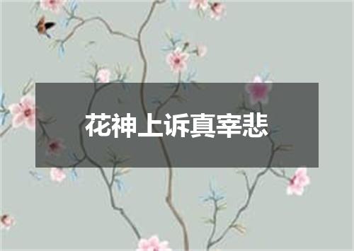 花神上诉真宰悲