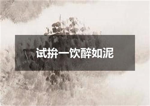 试拚一饮醉如泥