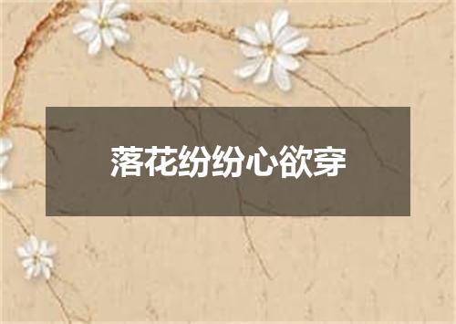 落花纷纷心欲穿