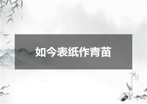 如今表纸作青苗