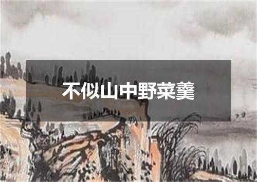 不似山中野菜羹