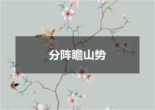 分阵瞻山势