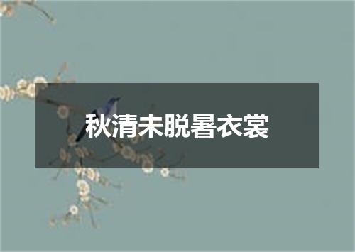 秋清未脱暑衣裳