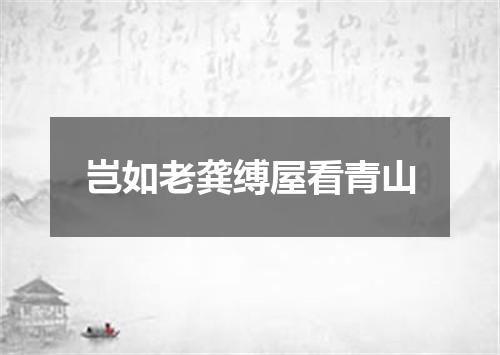 岂如老龚缚屋看青山