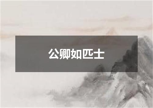 公卿如匹士