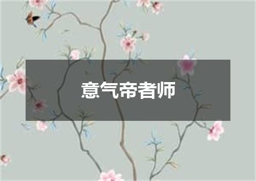 意气帝者师