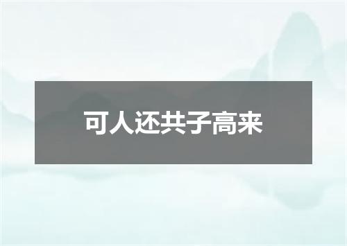 可人还共子高来