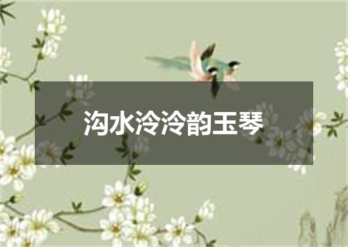 沟水泠泠韵玉琴