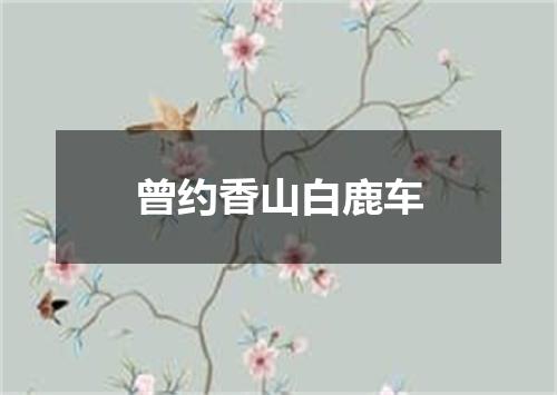 曾约香山白鹿车