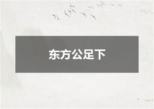 东方公足下
