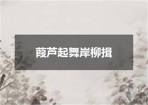 葭芦起舞岸柳揖