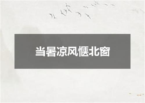 当暑凉风惬北窗