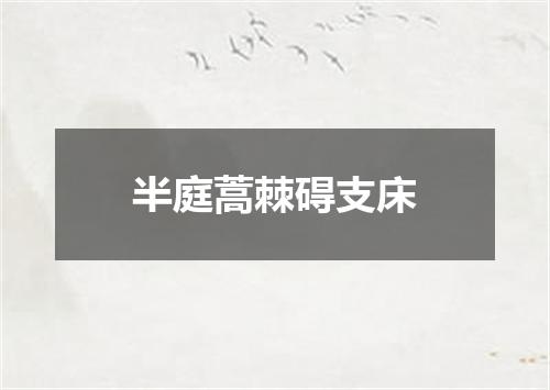 半庭蒿棘碍支床