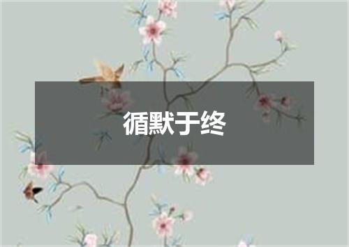 循默于终