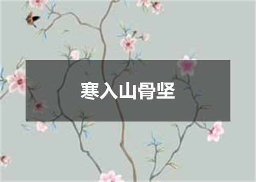 寒入山骨坚