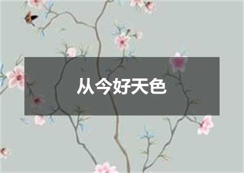 从今好天色