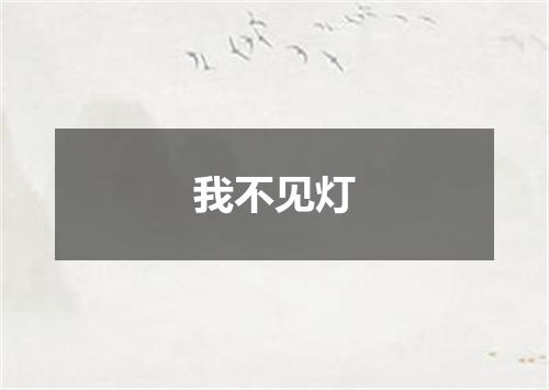 我不见灯