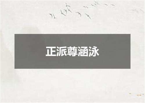正派尊涵泳